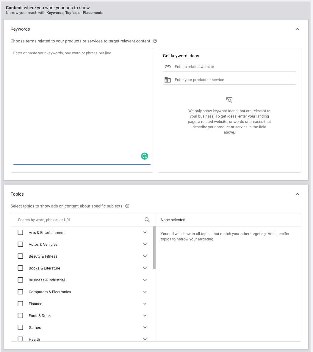 هدف گذاری براساس محتوا در تبلیغات یوتیوب