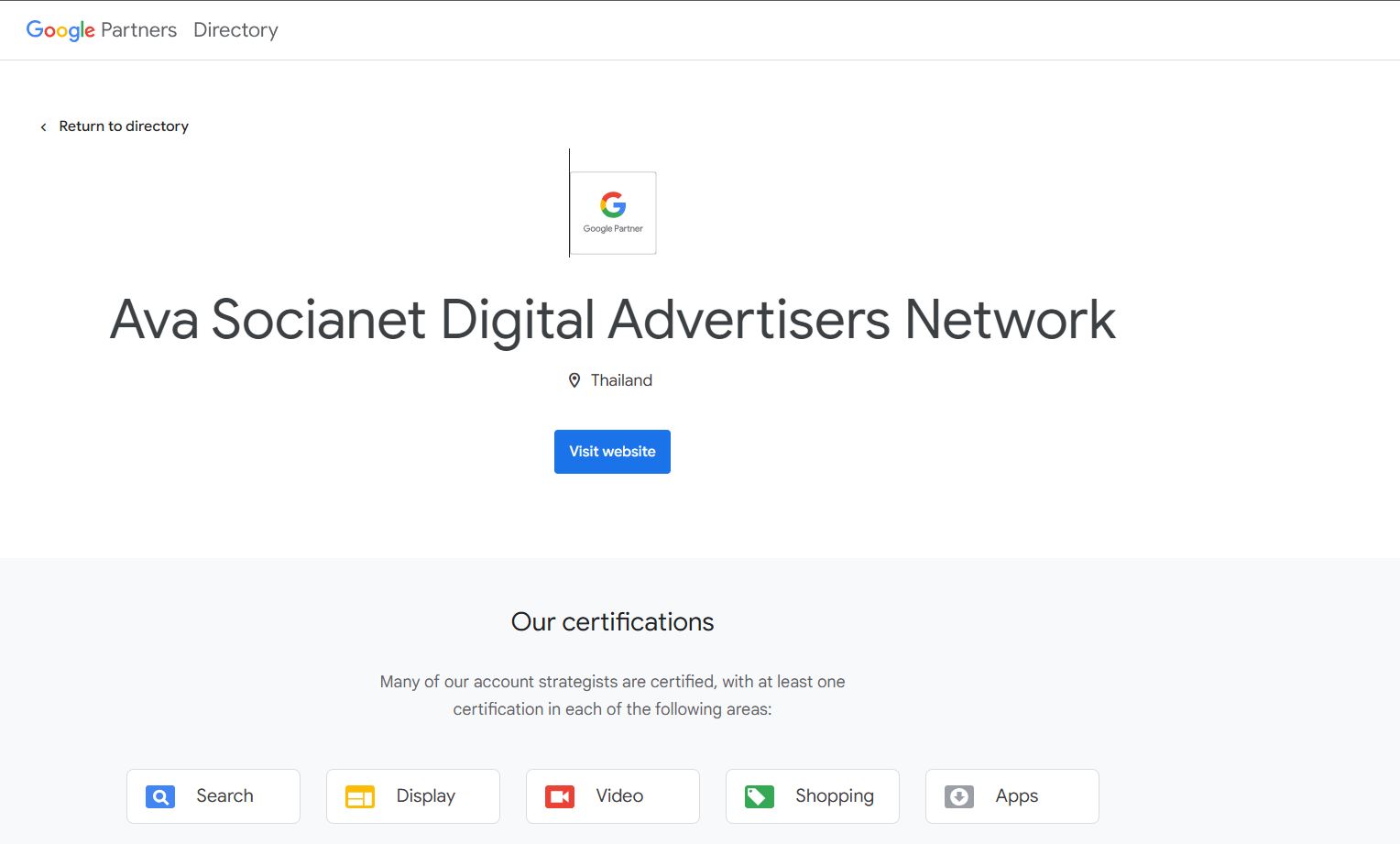 تایید گوگل برای گوگل پرتنری